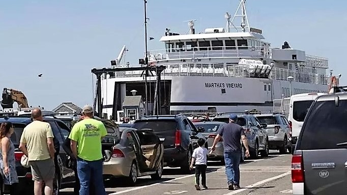 lifeline Waiting to Board the M/V Martha’s Vineyard