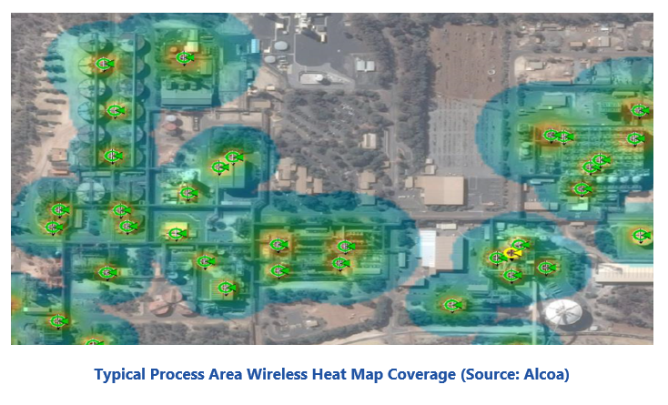 Typical Process Area Wireless Heat Map Coverage  w smart field devices tssfd1.PNG